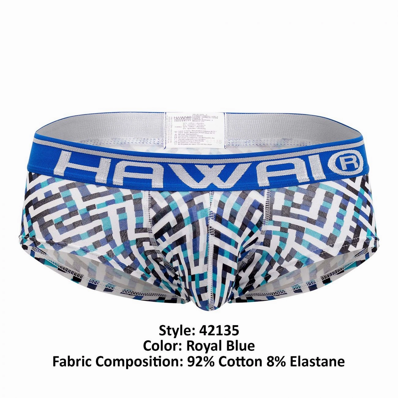 HAWAI 42135 Geometric Mini Trunks Color Royal Blue
