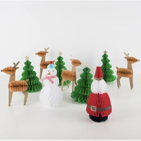 Honeycomb Christmas Characters