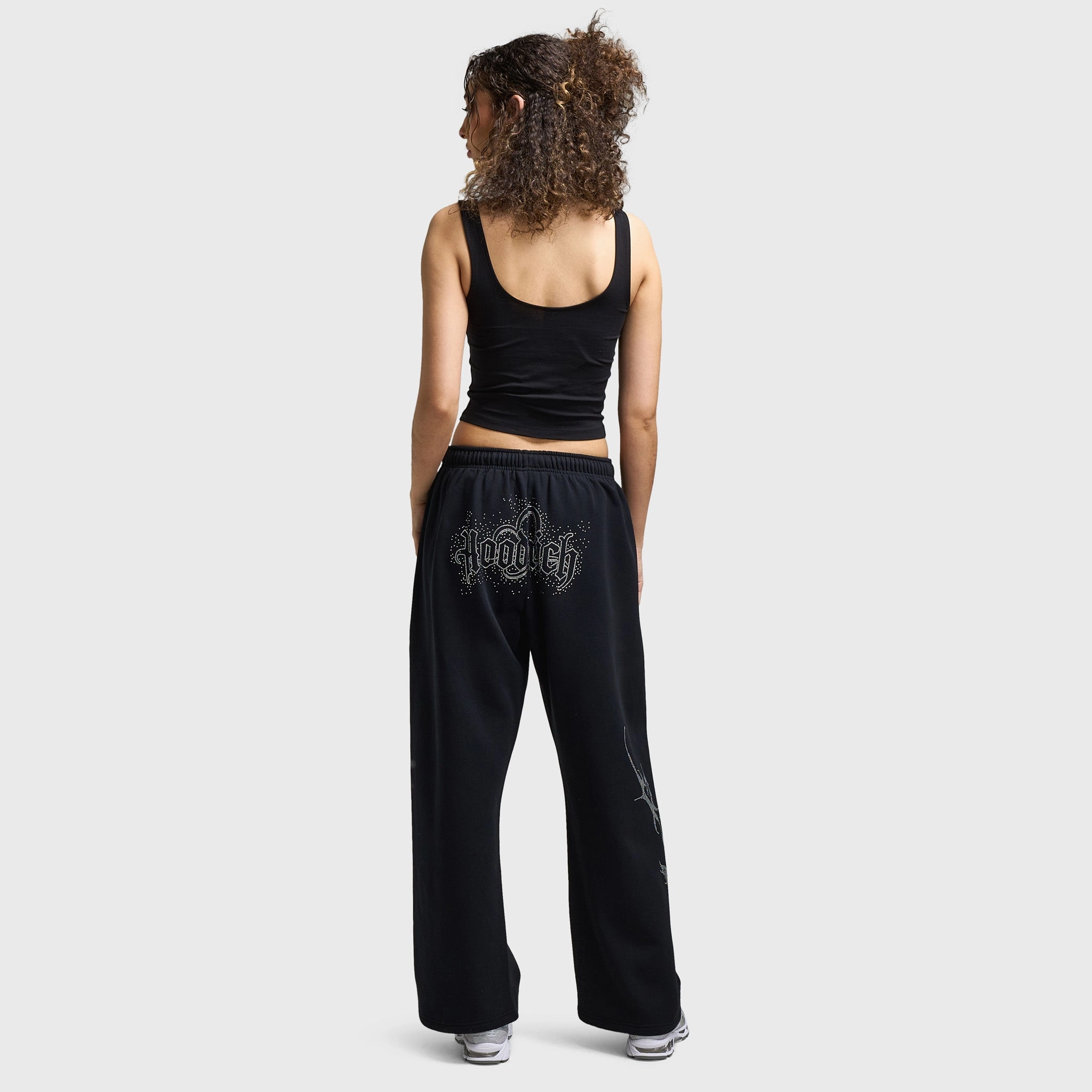 Hoodrich Women's Diffuse Strappy Vest Black / Silver Rhinestones
