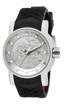 Invicta 15862 Men's S1 Rally Antique Silver Dial Black Rubber Strap Automatic Watch