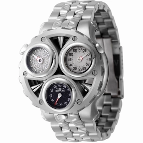 Invicta Men's Watch - Cerberus Diamond Meteorite Dial Silver Tone Bracelet | 45956