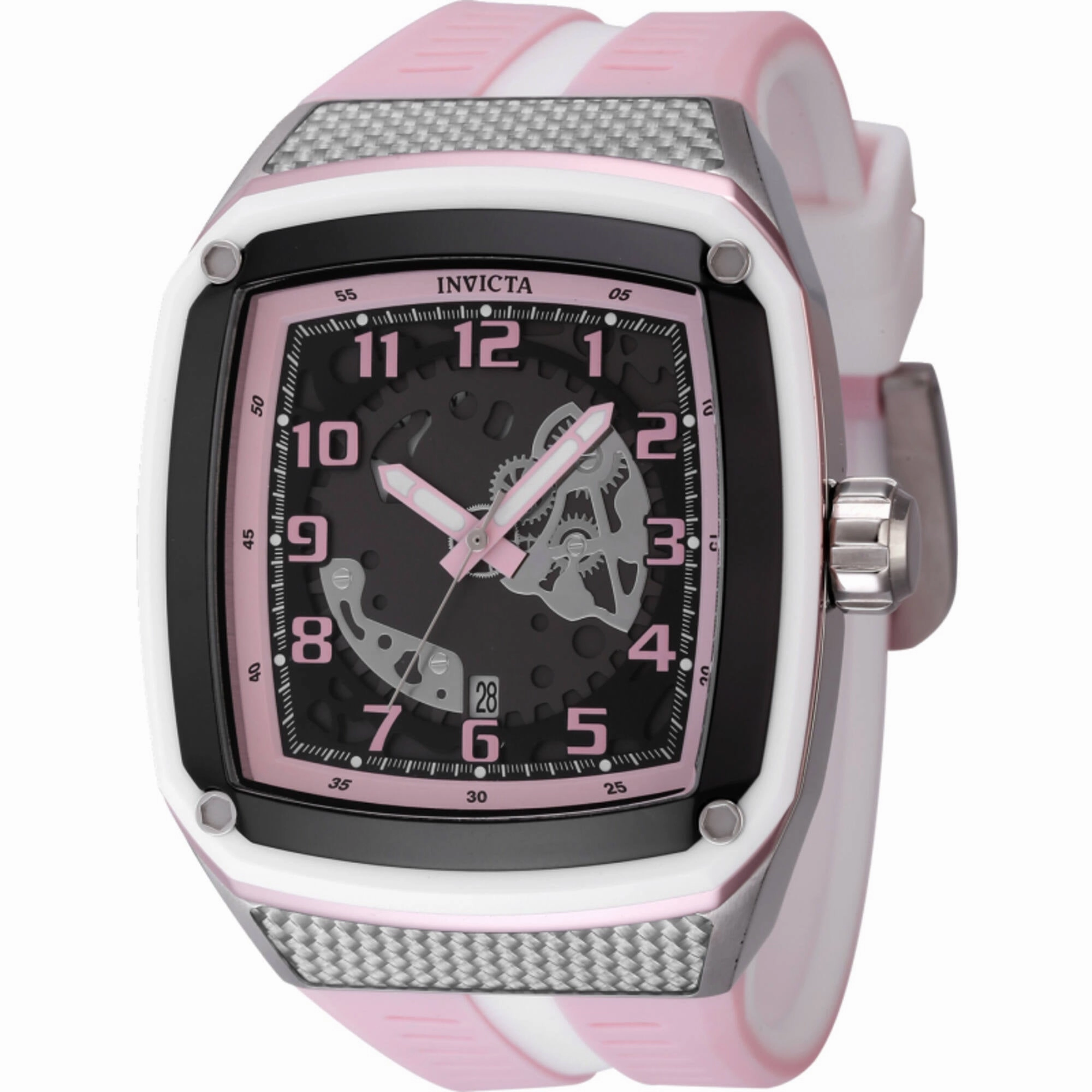 Invicta Men's Watch - Invicta Racing Quartz Pink and White Silicone Strap | 48069
