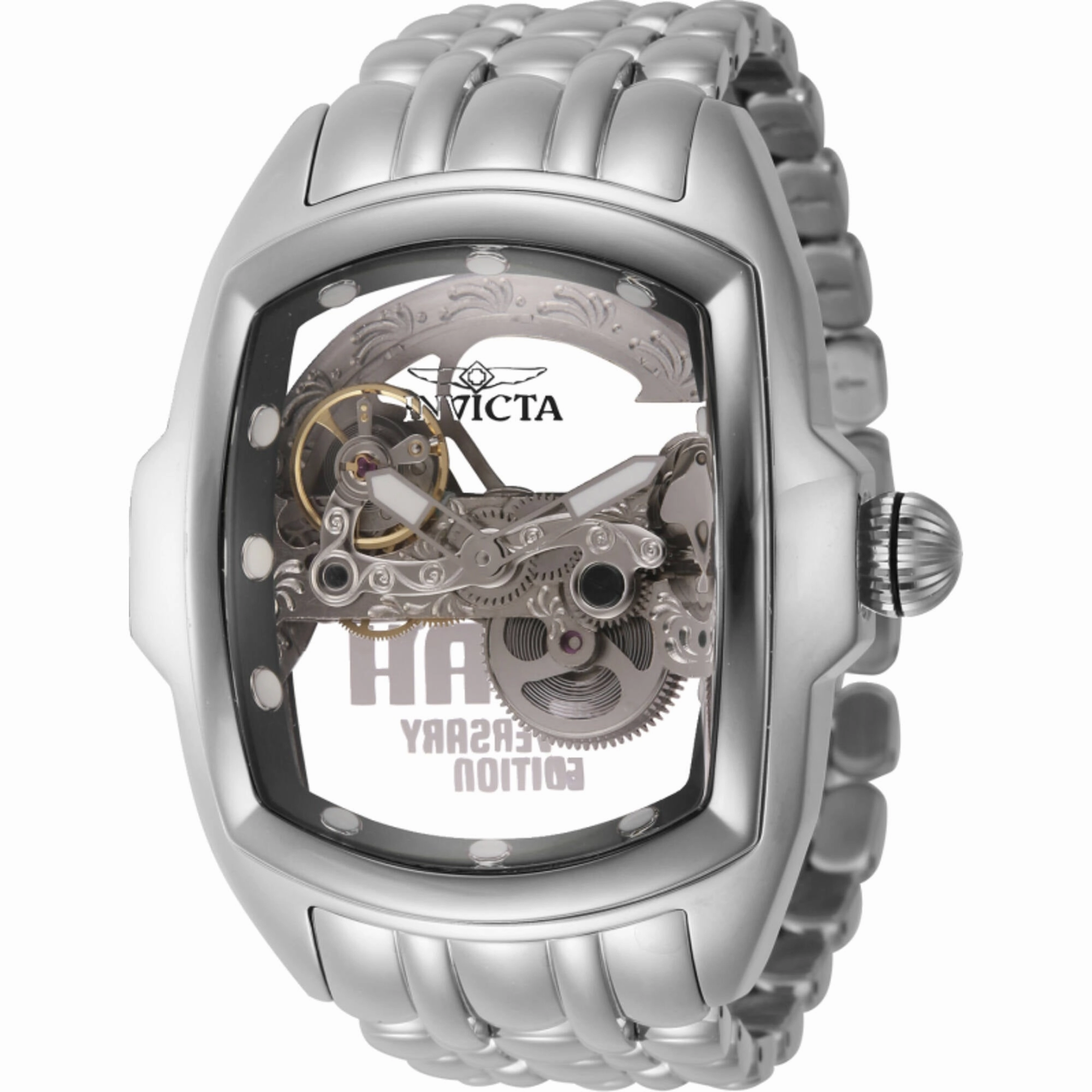 Invicta Men's Watch - Lupah Automatic Black and Silver Ghost Bridge Dial Steel | 45894
