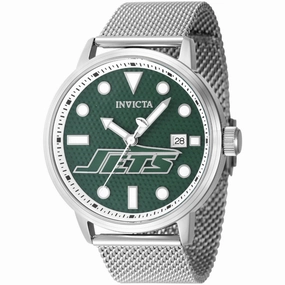 Invicta Men's Watch - NFL New York Jets Quartz Green Dial Steel Mesh Bracelet | 47980