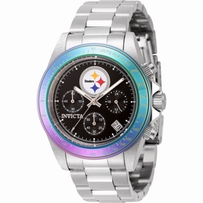 Invicta Men's Watch - NFL Pittsburgh Steelers Chrono Silver Steel Bracelet | 44982