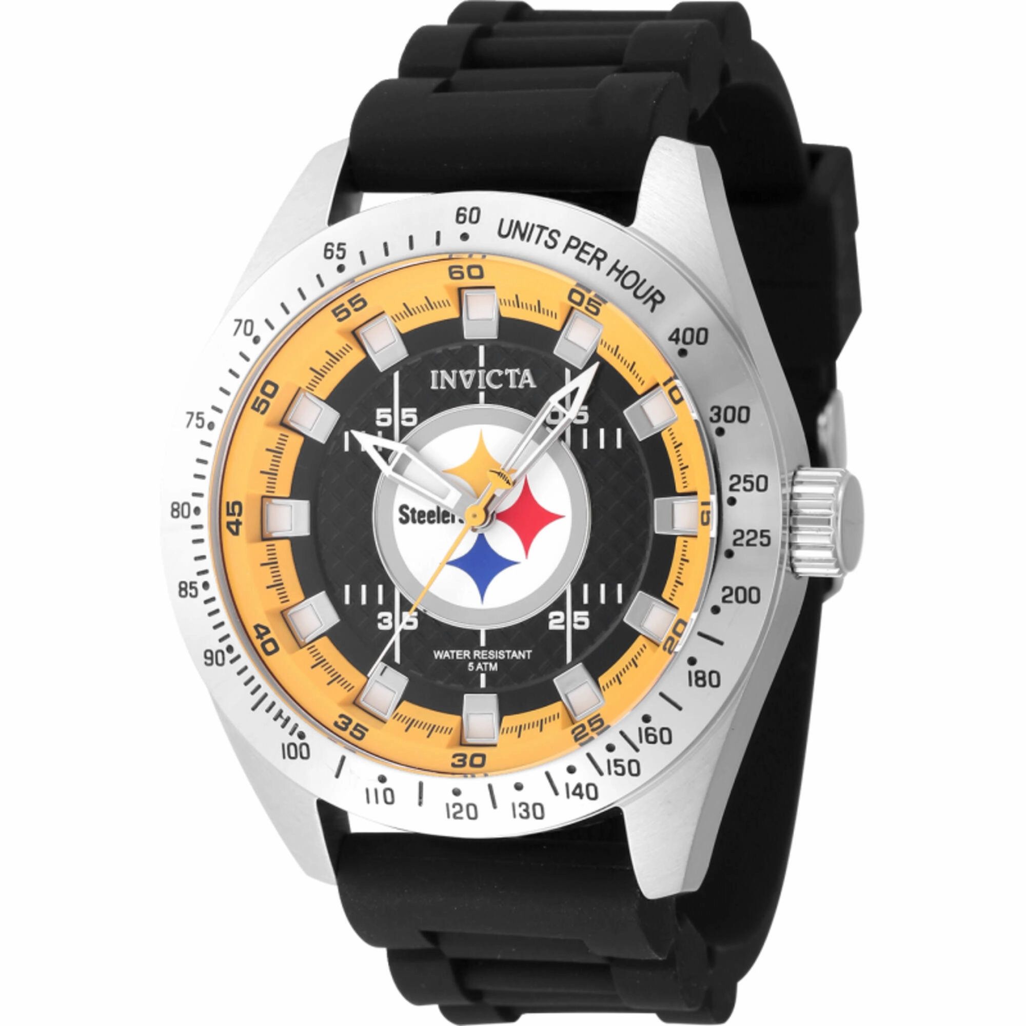 Invicta Men's Watch - NFL Pittsburgh Steelers Yellow and Black Dial Strap | 47858