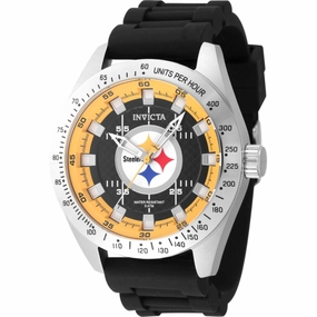 Invicta Men's Watch - NFL Pittsburgh Steelers Yellow and Black Dial Strap | 47858