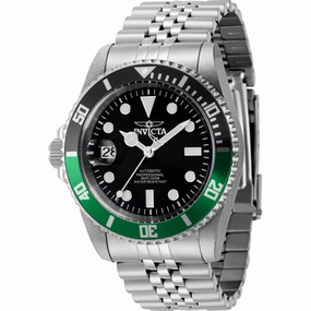 Invicta Men's Watch - Pro Diver Automatic Black Dial Stainless Steel Bracelet | 43980