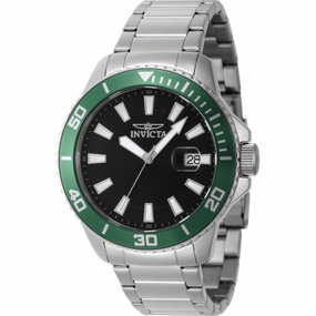 Invicta Men's Watch - Pro Diver Quartz Black Dial Stainless Steel Bracelet | 46063