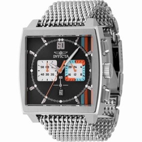 Invicta Men's Watch - S1 Rally Chrono Black and White Dial Silver Bracelet | 47244