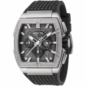 Invicta Men's Watch - S1 Rally Chronograph Grey and Black Dial Silicone Strap | 44883