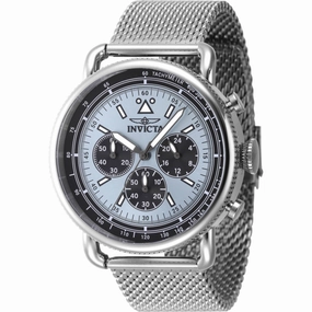 Invicta Men's Watch - Speedway Chrono Blue Dial Silver Tone Mesh Bracelet | 47359