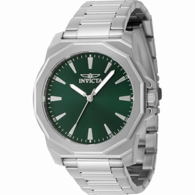 Invicta Men's Watch - Speedway Quartz Green Brass Dial Silver Tone Bracelet | 46833
