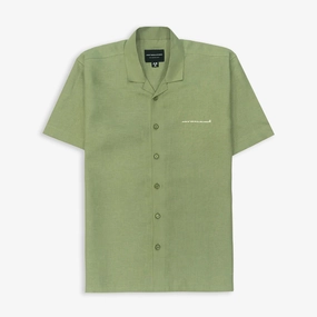 JAYWALKING | BEIGE LINEN SHIRT { GREEN