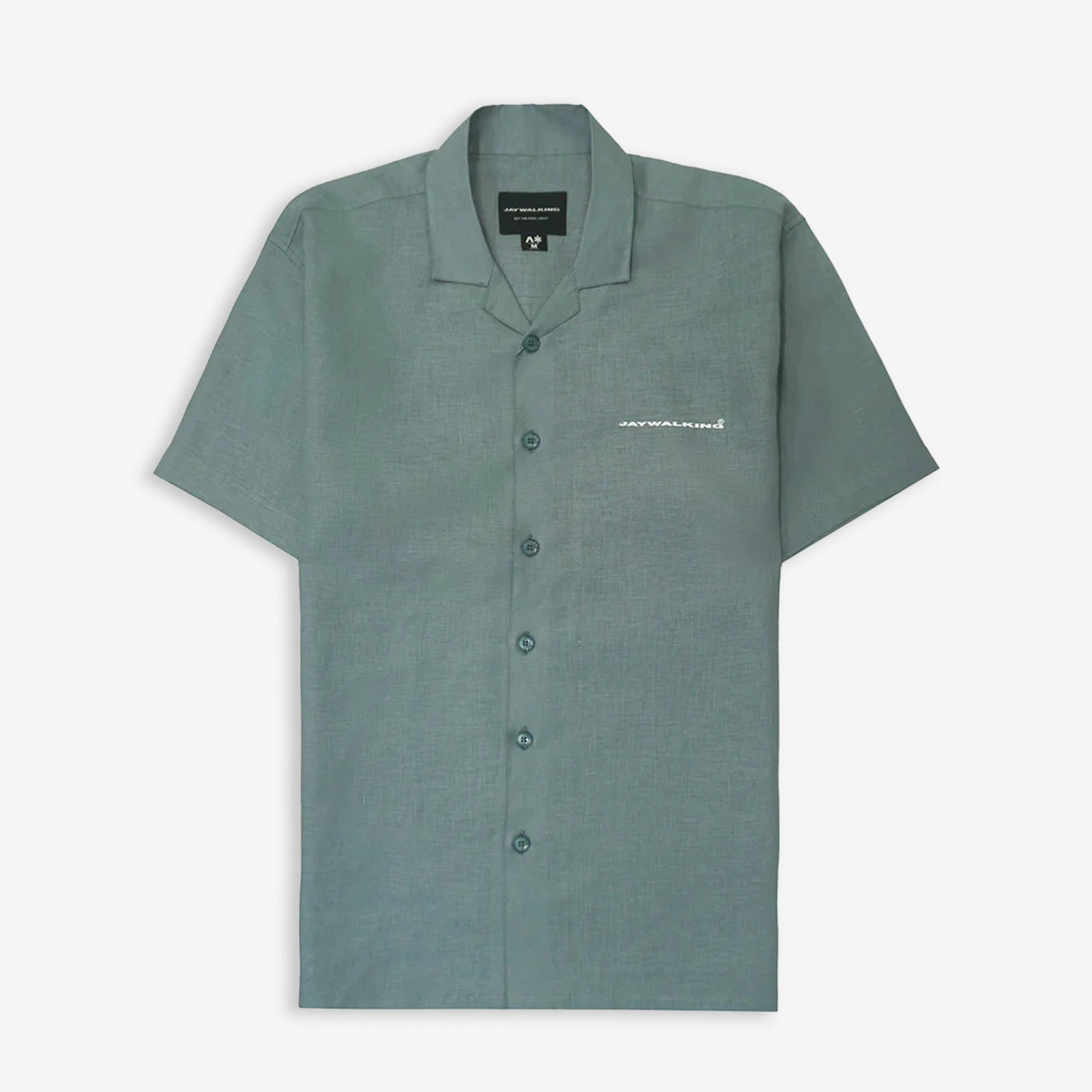 JAYWALKING | BEIGE LINEN SHIRT { SAGE