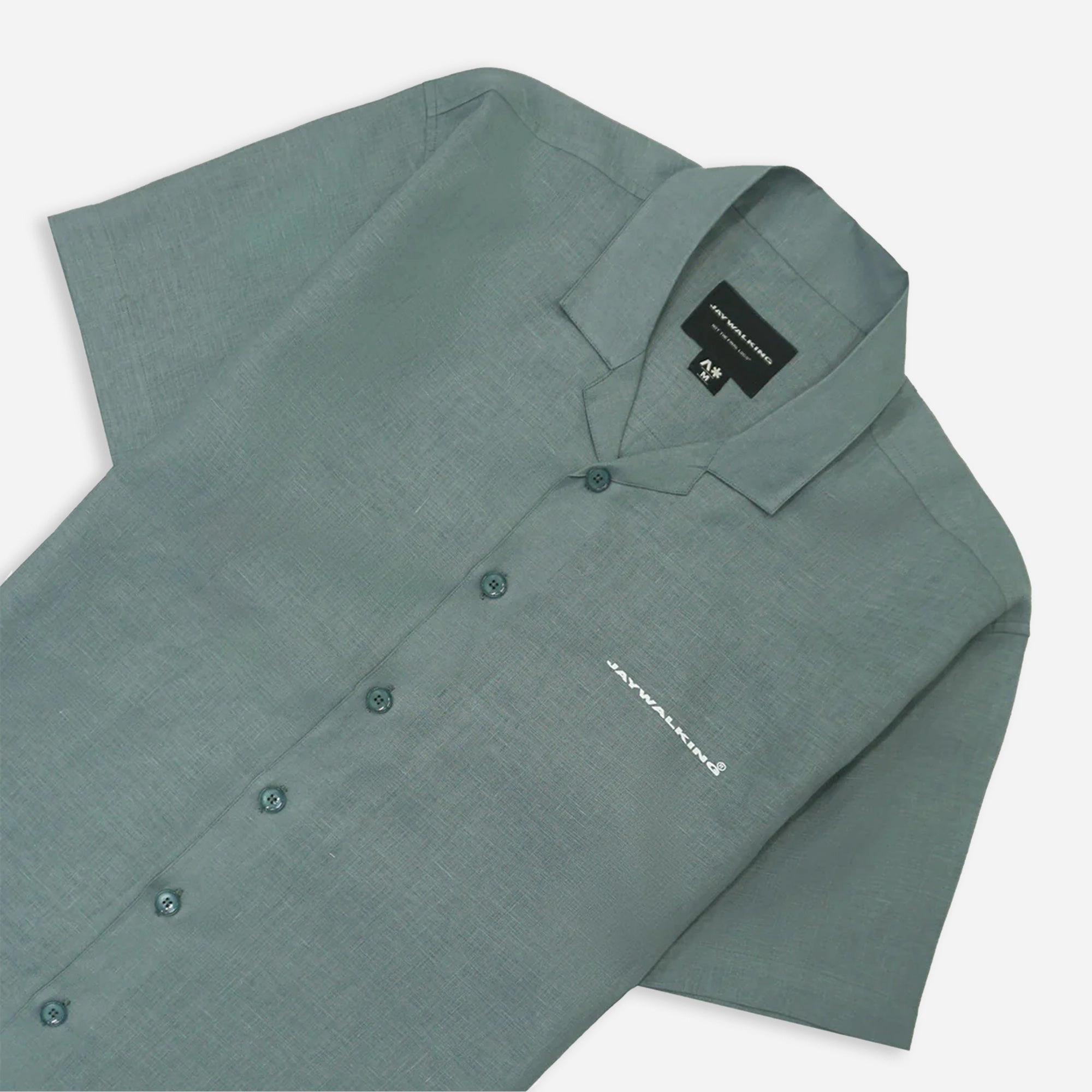 JAYWALKING | BEIGE LINEN SHIRT { SAGE