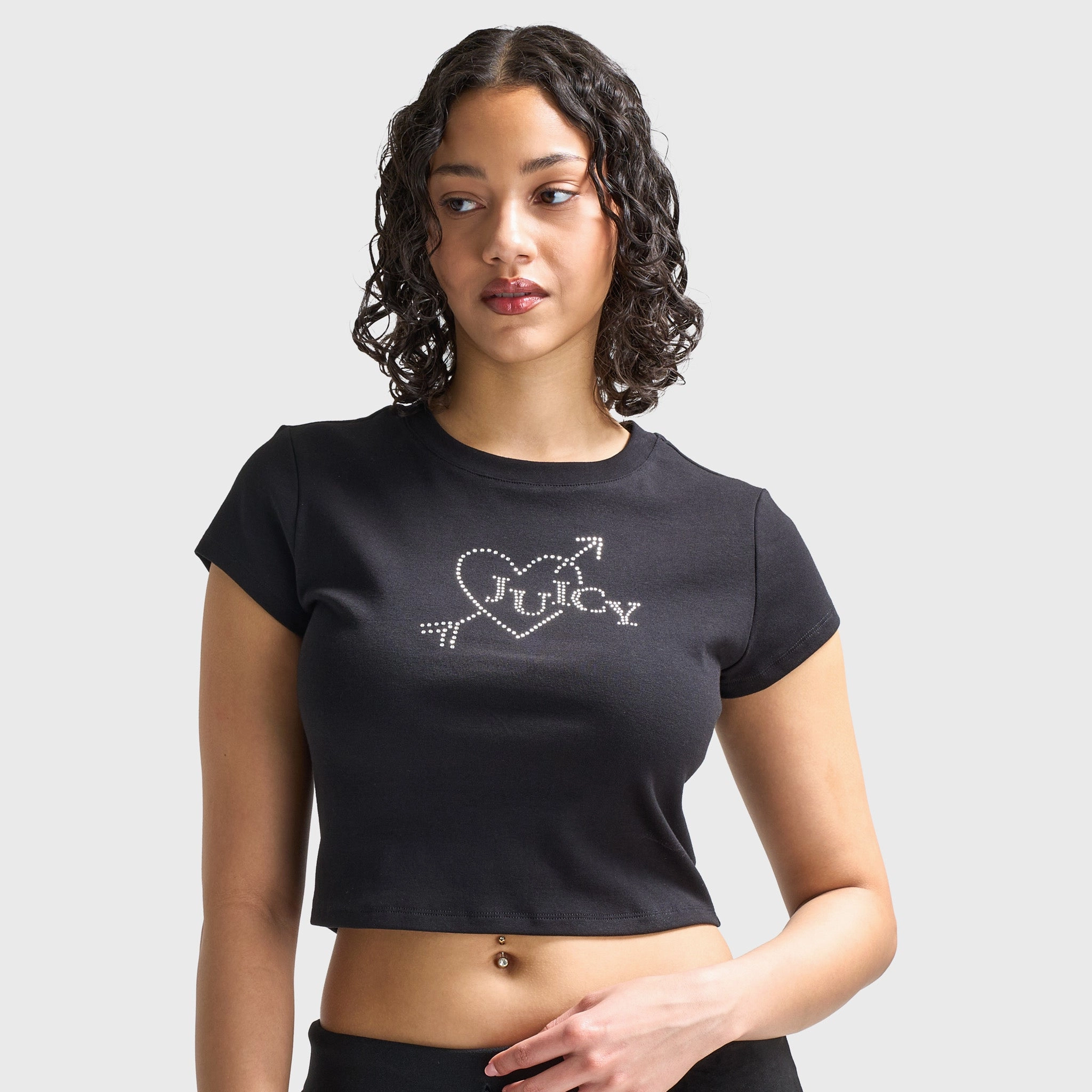 Juicy Couture Women's V-Day Baby T-Shirt / Liquorice