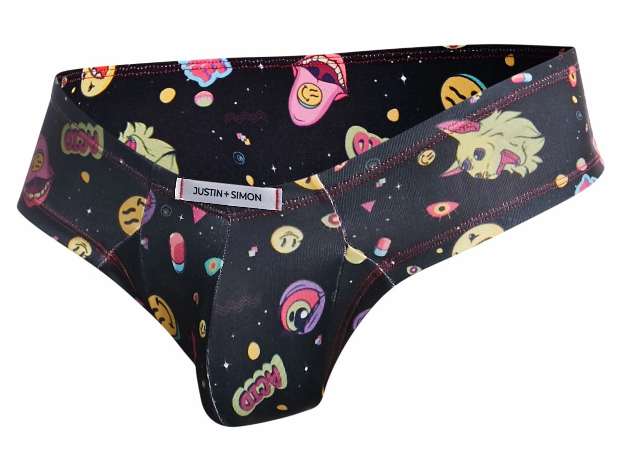 JUSTIN SIMON XSJ22 Cheek Briefs Color Psycodelic