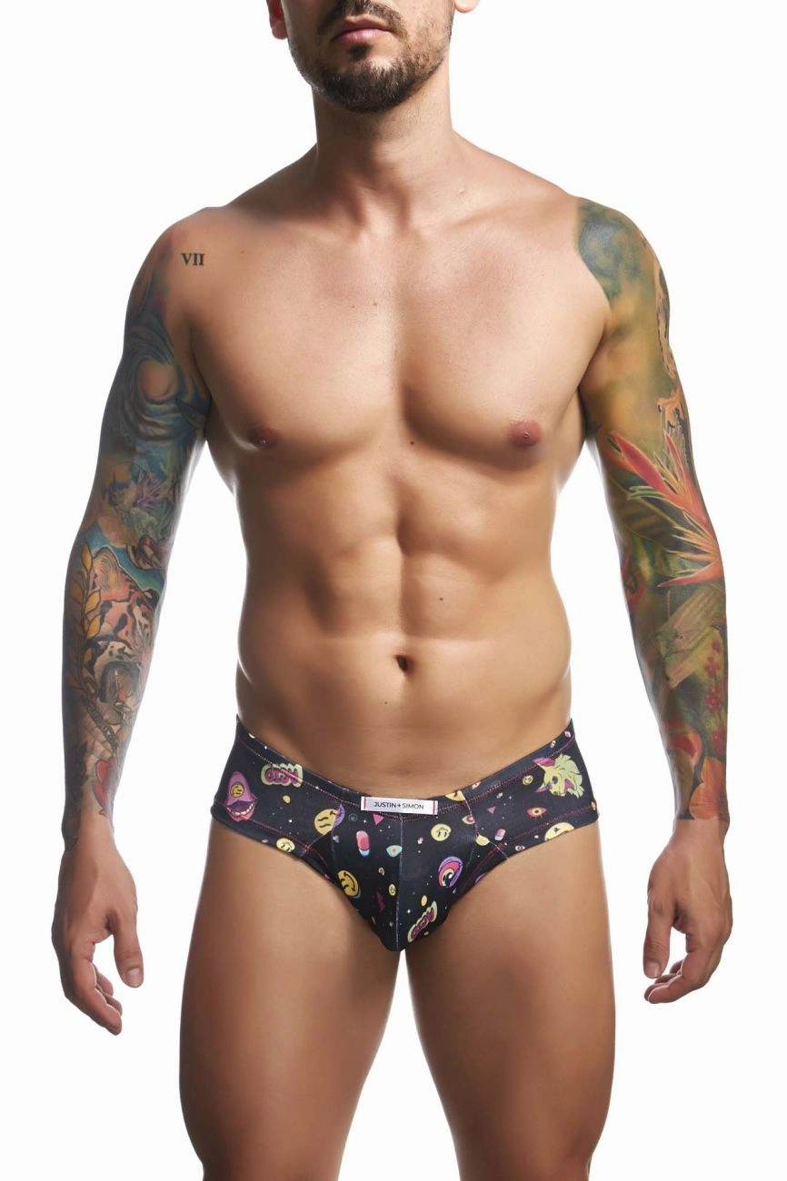 JUSTIN SIMON XSJ22 Cheek Briefs Color Psycodelic