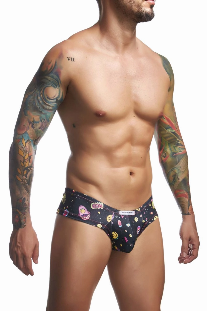 JUSTIN SIMON XSJ22 Cheek Briefs Color Psycodelic