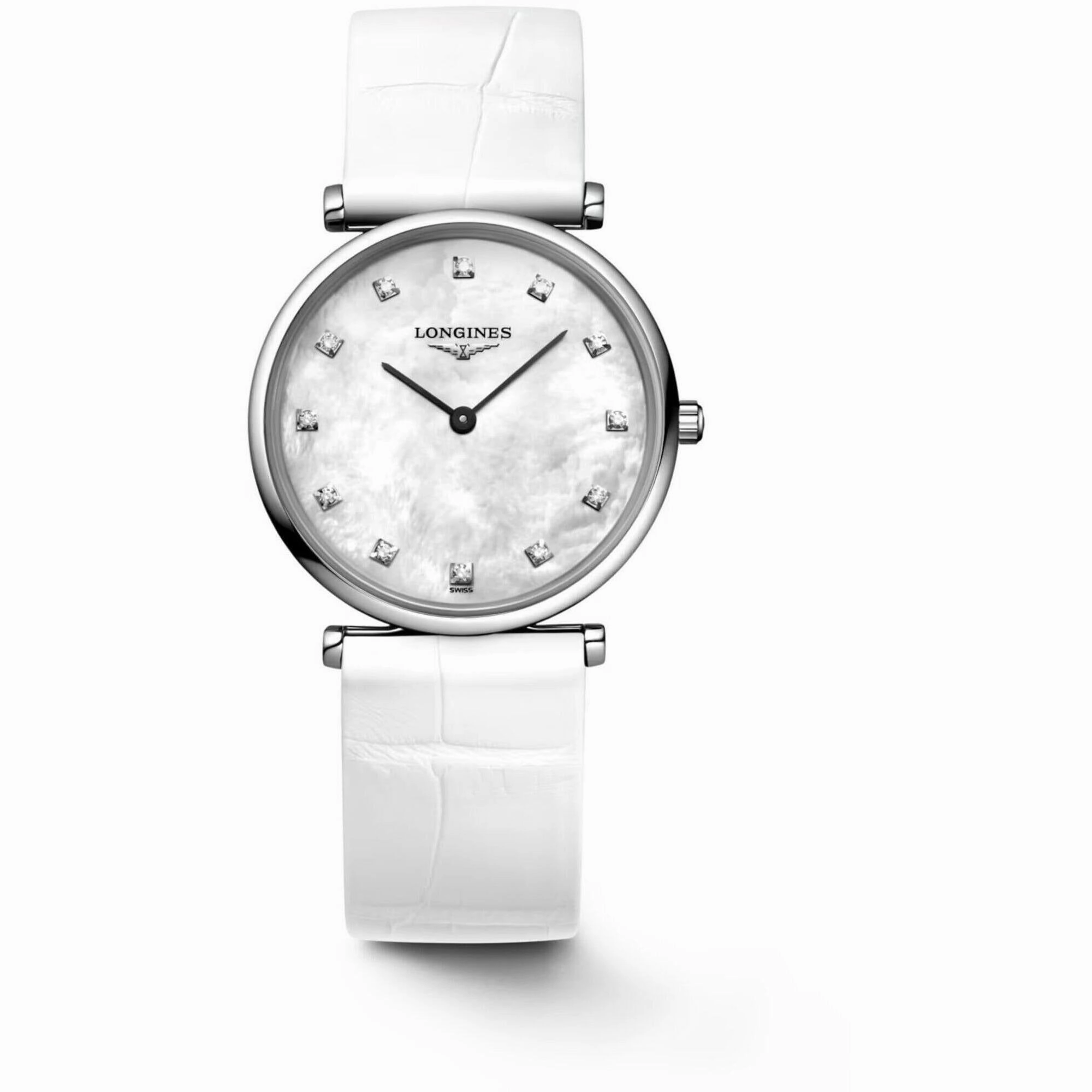 Longines Women's Watch - La Grande Classique Quartz White Leather Strap | L45124870