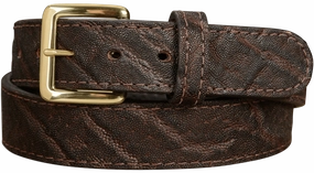 Men's Dark Brown Elephant Leather Belt