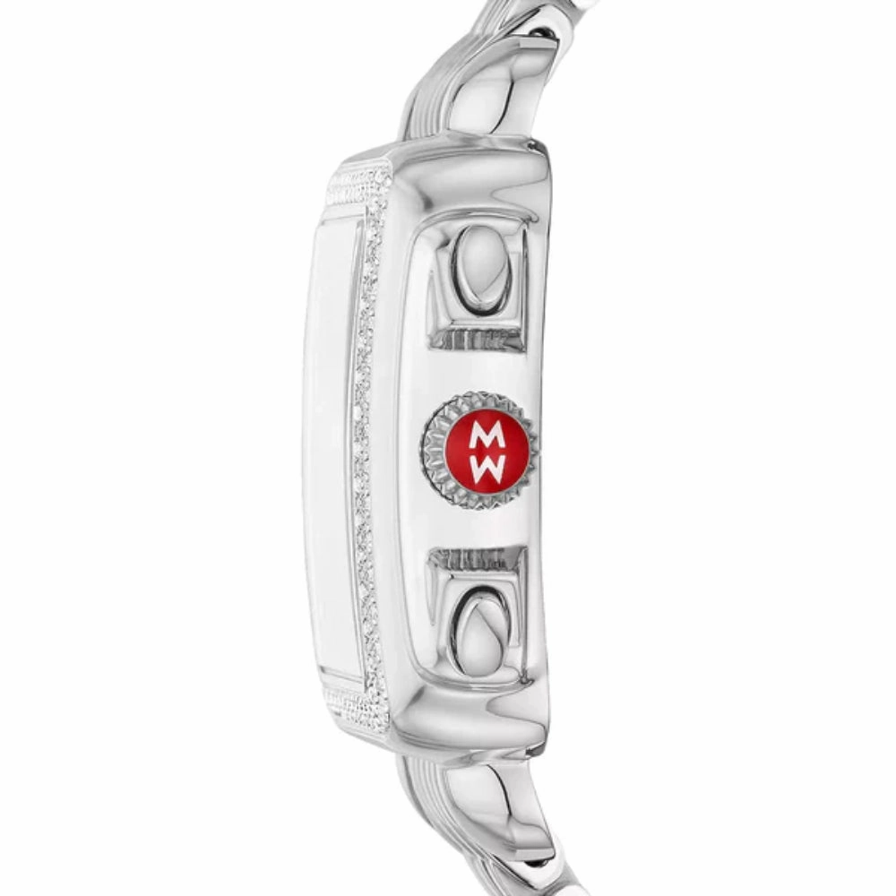 Michele Deco Stainless Diamond Watch