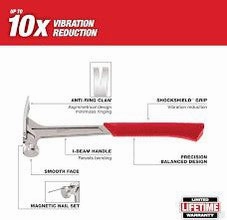 Milwaukee 17oz Smooth Face Framing Hammer 48-22-9017