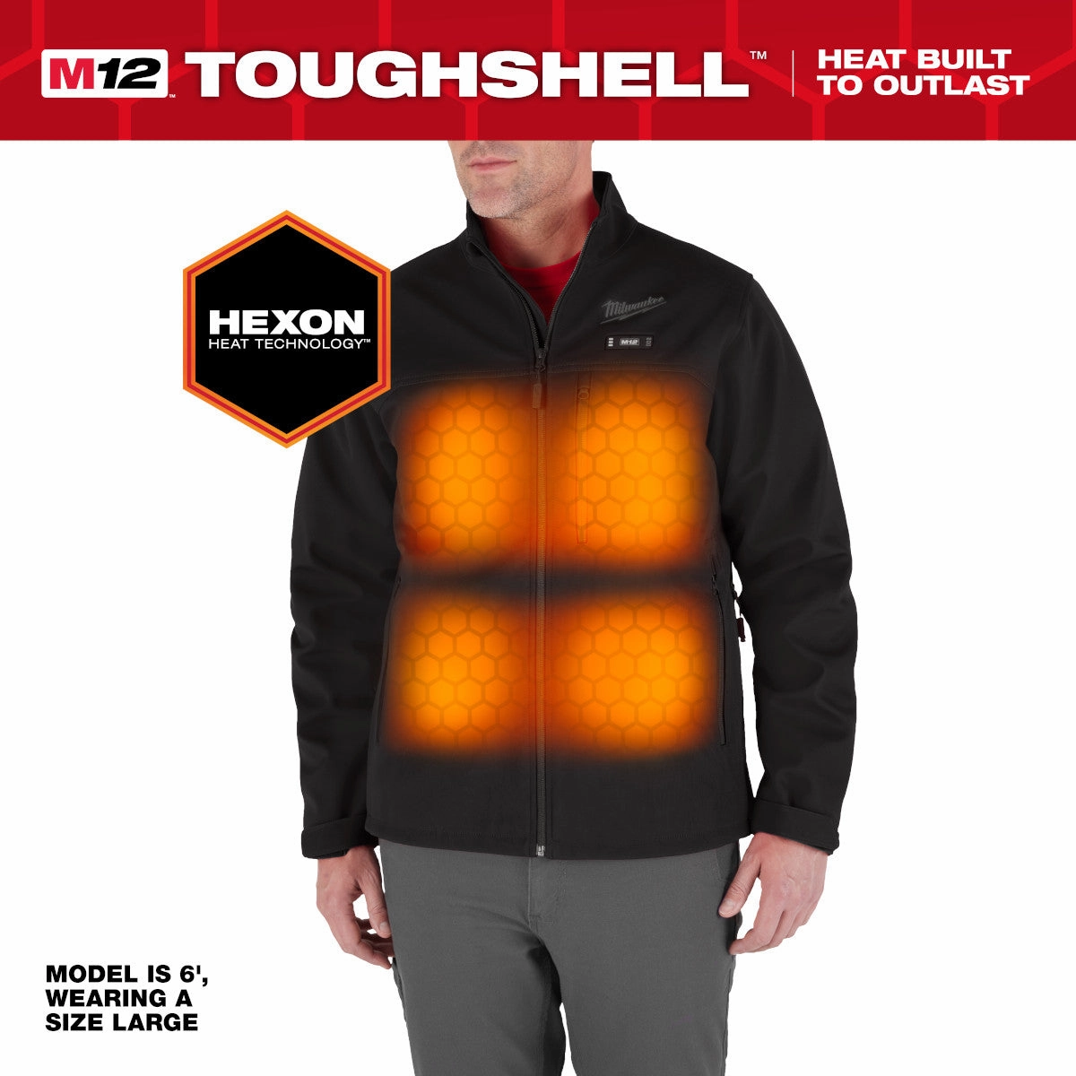 Milwaukee M100B-20M - M12™ Heated TOUGHSHELL™ Jacket - Black M