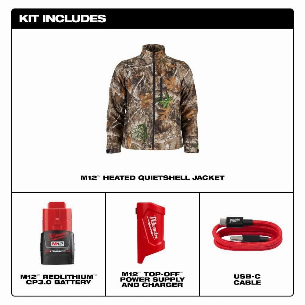 Milwaukee M101C-212X - M12™ Heated QUIETSHELL™ Jacket Kit - Camo 2X