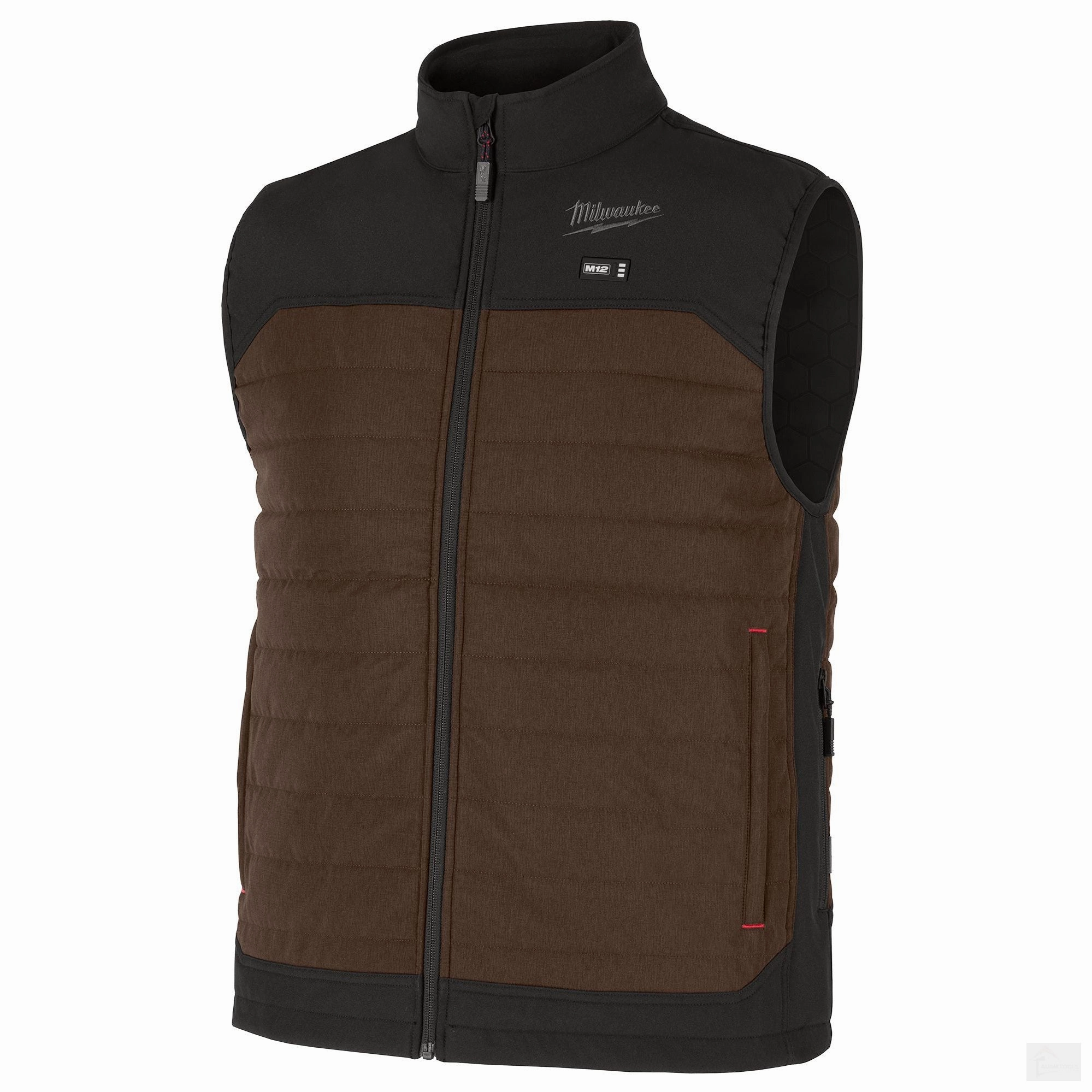 Milwaukee Men's M12 Cordless AXIS Brown Heated Vest Kit with 2.0 Ah Battery and Charger (M300N-21)