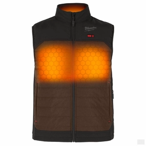 Milwaukee Men's M12 Cordless AXIS Brown Heated Vest Kit with 2.0 Ah Battery and Charger (M300N-21)