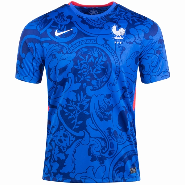 Nike Mens France Home Jersey - Womens UEFA Euro 2022 (Hyper Cobalt/Siren Red)