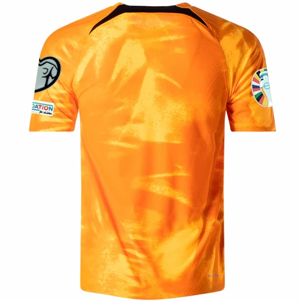 Nike Netherlands Home Match Authentic Jersey w/ Euro Qualifying Patches 22/23 (Laser Orange/Black)