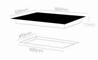 Parmco 900mm Hob Ceramic Frameless Touch Control HX-2-9NF-CER-T