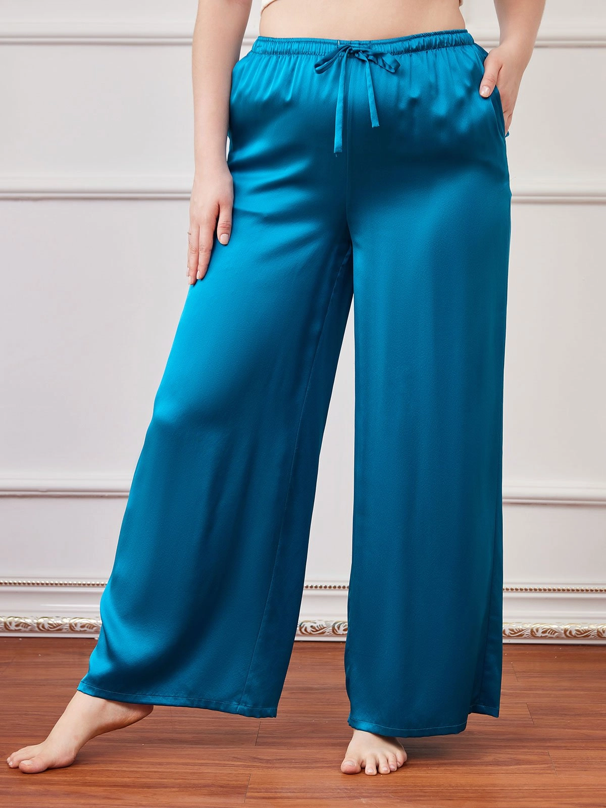 Pure Silk Plus Size Casual Women's Pants