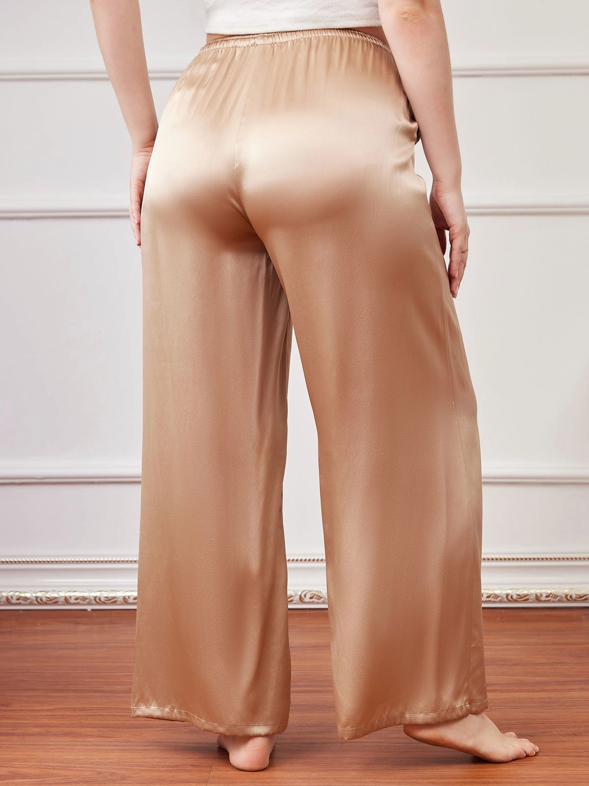 Pure Silk Plus Size Casual Women's Pants