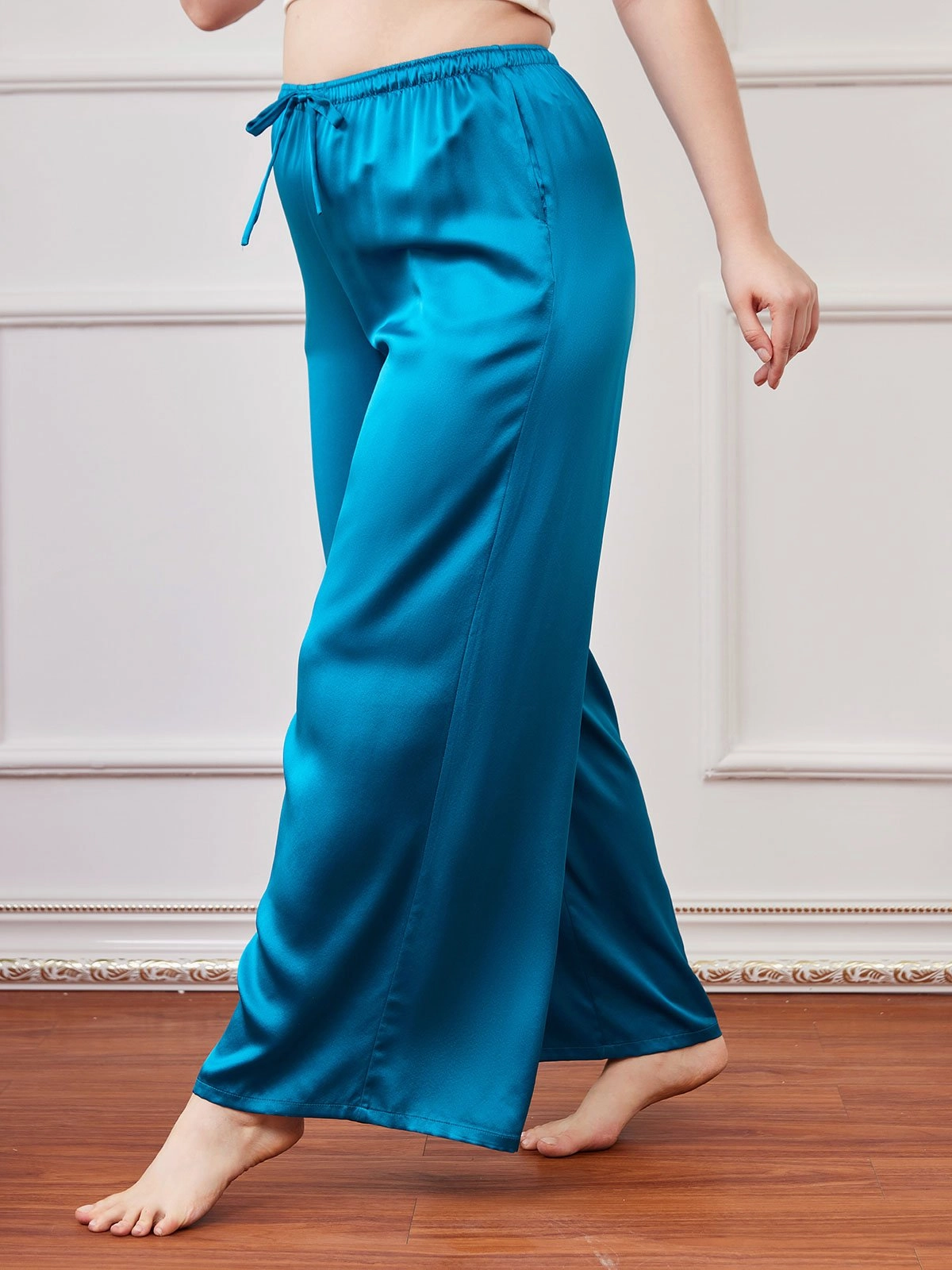 Pure Silk Plus Size Casual Women's Pants