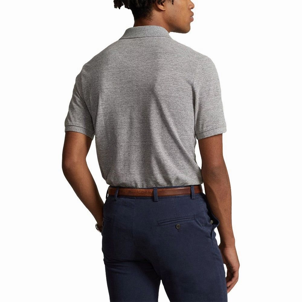 Ralph Lauren Mesh Custom Slim Fit Solid Golf Polo Canterbury Heather - FW24 Men