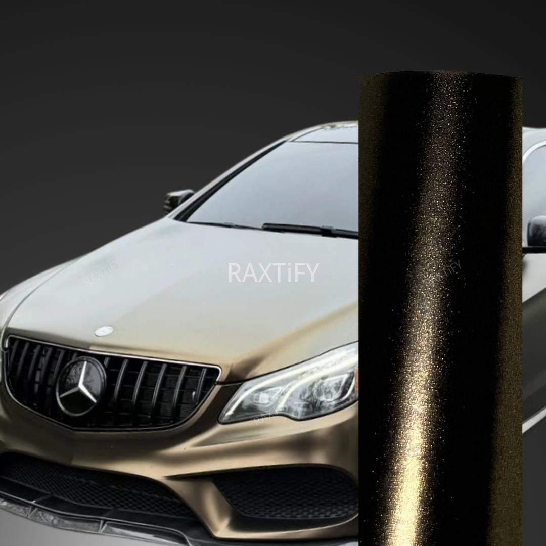 Satin Metallic Brown Gold Vinyl Wrap
