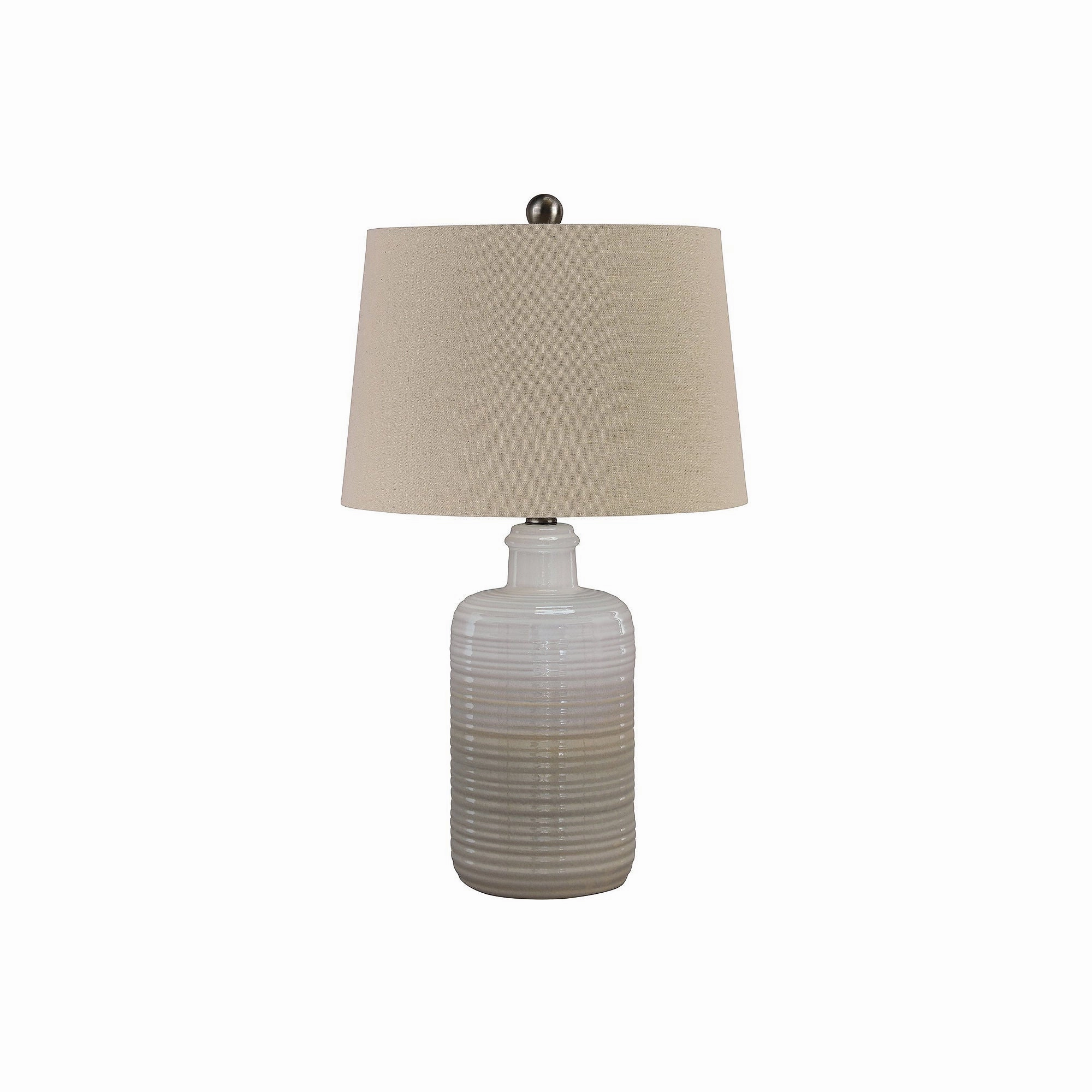 Signature Design by Ashley L121854 Marnina Taupe 24" Ceramic Table Lamp (Set of 2)