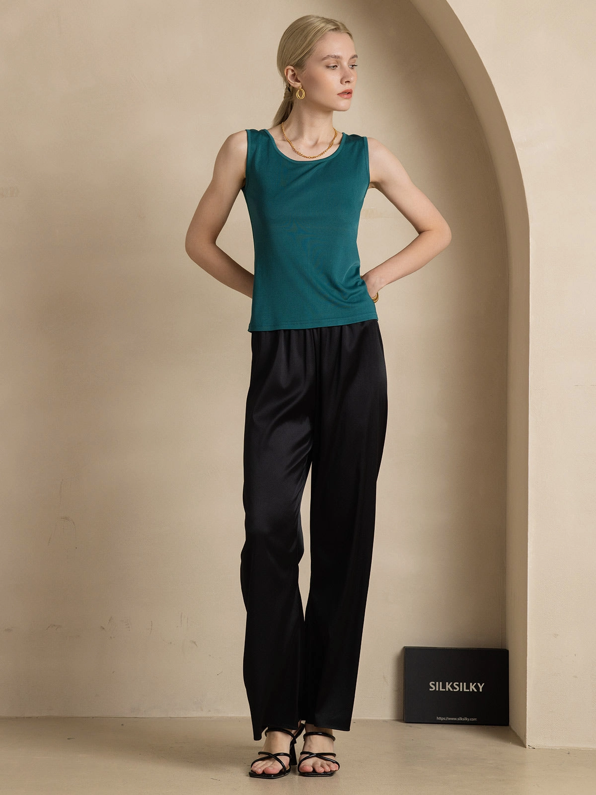 Silk Knitted Lounge Tank Top