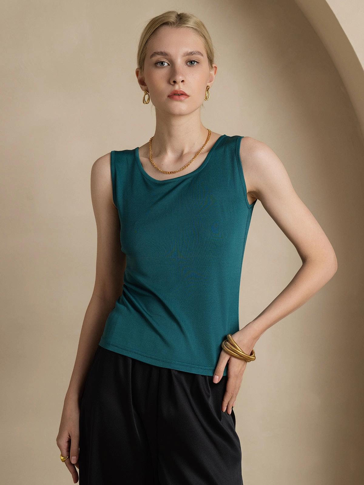 Silk Knitted Lounge Tank Top
