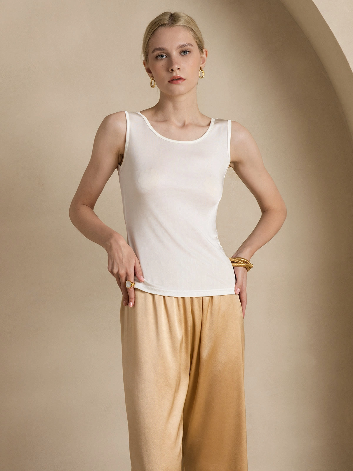 Silk Knitted Lounge Tank Top