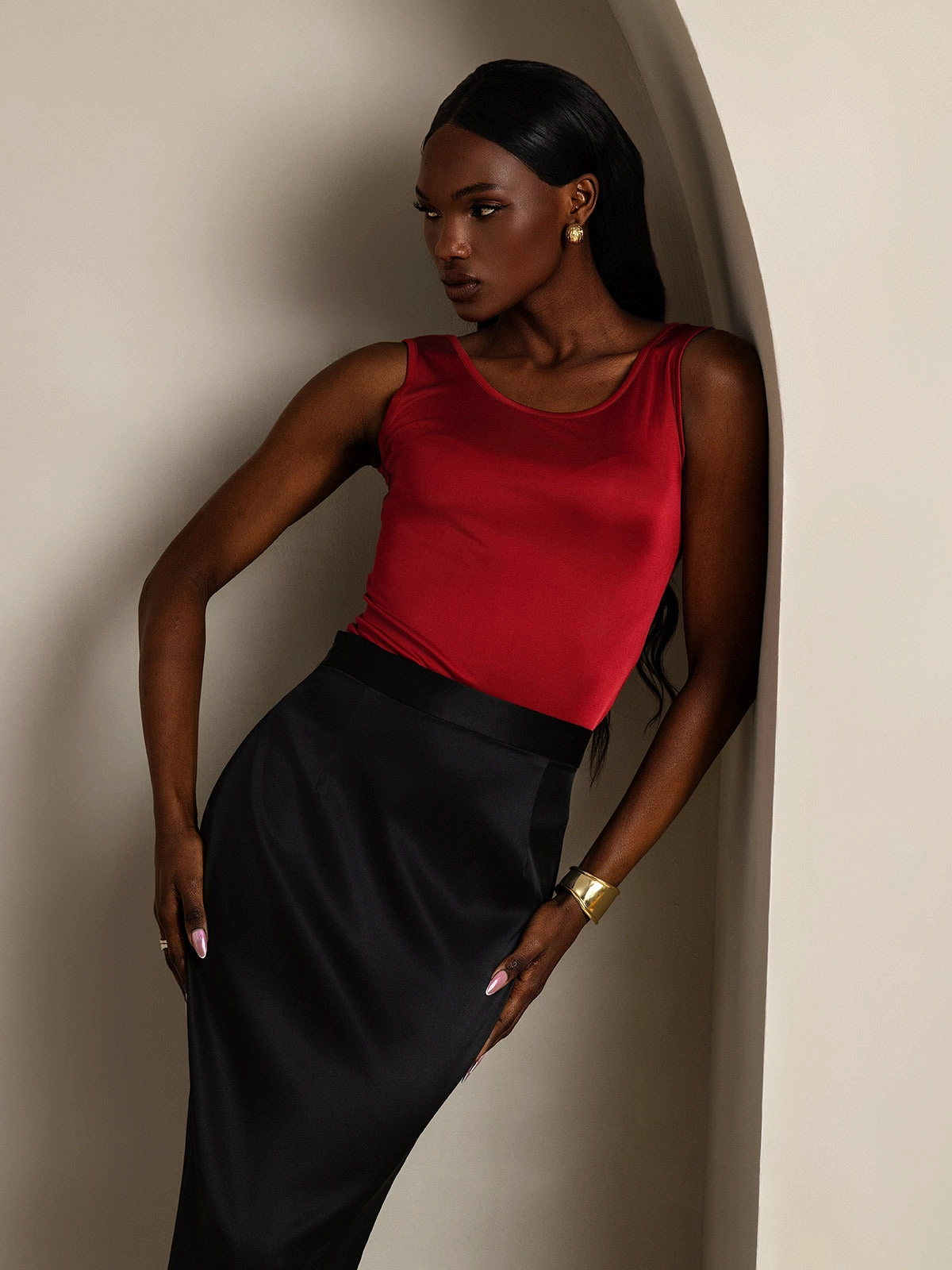 Silk Knitted Lounge Tank Top