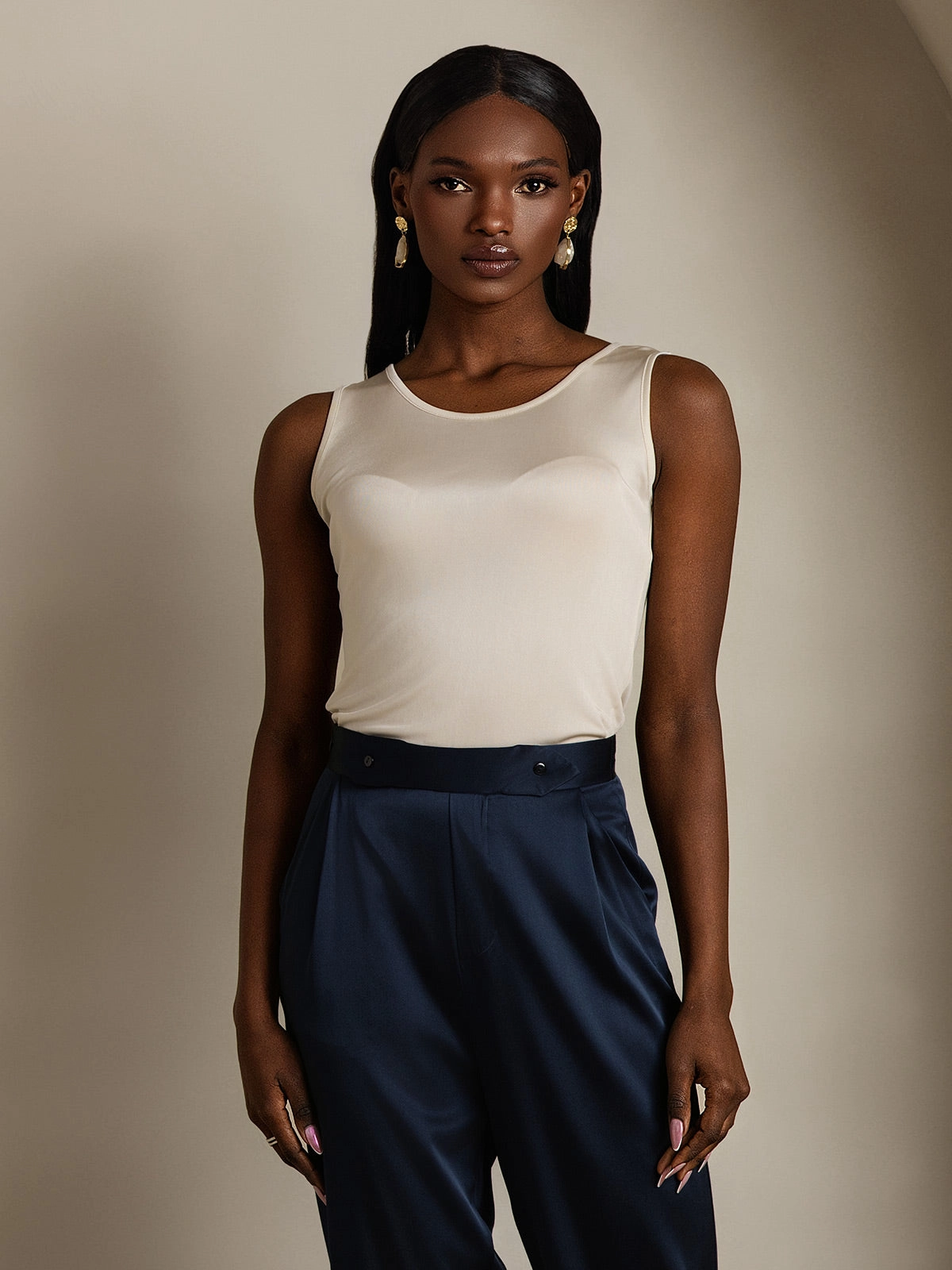 Silk Knitted Lounge Tank Top