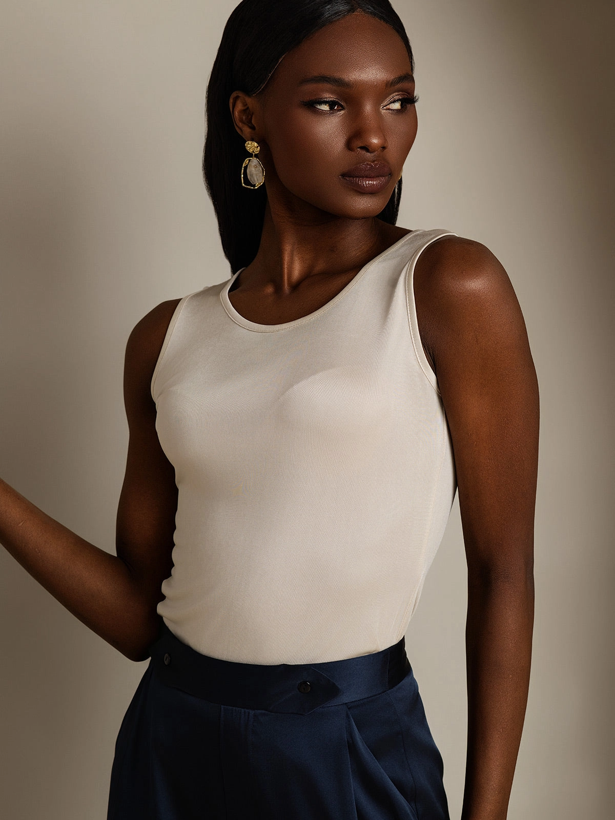 Silk Knitted Lounge Tank Top