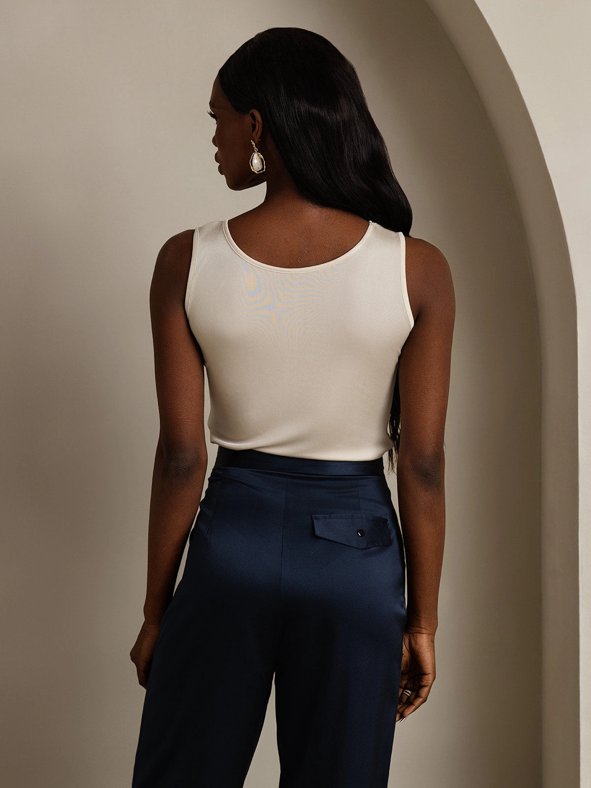 Silk Knitted Lounge Tank Top