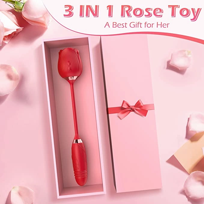 SilqSeduce - Rose Vibrator with Sucking & Thrusting