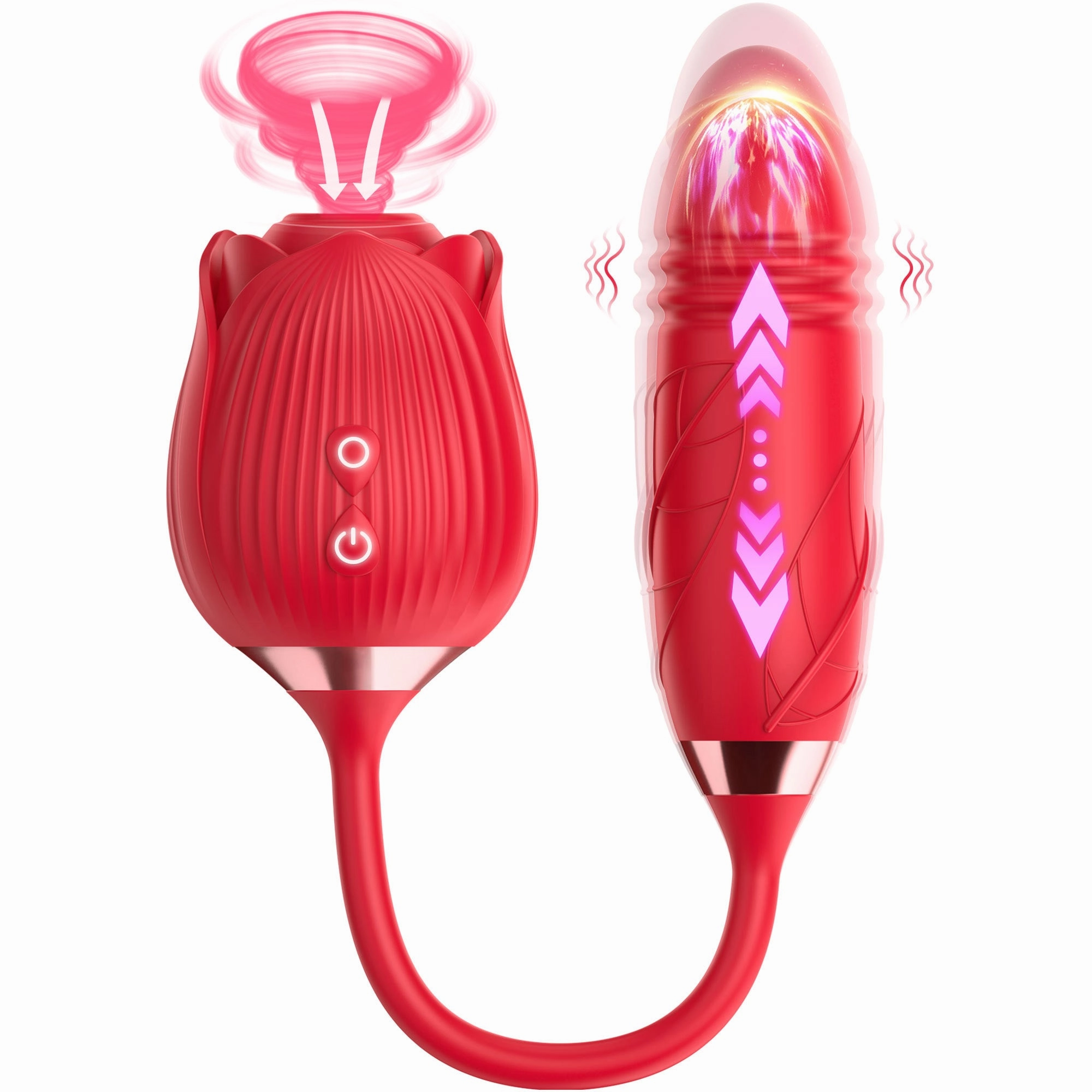 SilqSeduce - Rose Vibrator with Sucking & Thrusting